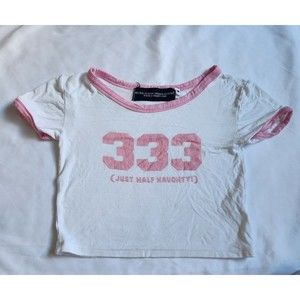 Omighty 333 Just Half Naughty Baby Tee Size Small